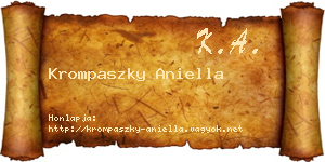 Krompaszky Aniella névjegykártya